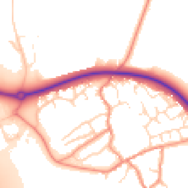 Daytime road noise heatmap for NN6 7UA