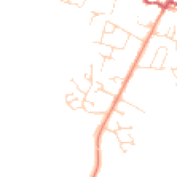 Daytime road noise heatmap for NN6 7WA