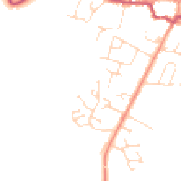 Daytime road noise heatmap for NN6 7WH