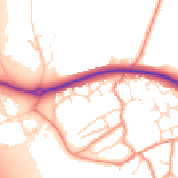 Daytime road noise heatmap for NN6 7WP