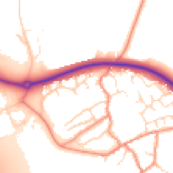 Daytime road noise heatmap for NN6 7WT
