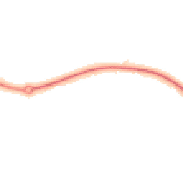 Night-time road noise heatmap for NN6 7WT
