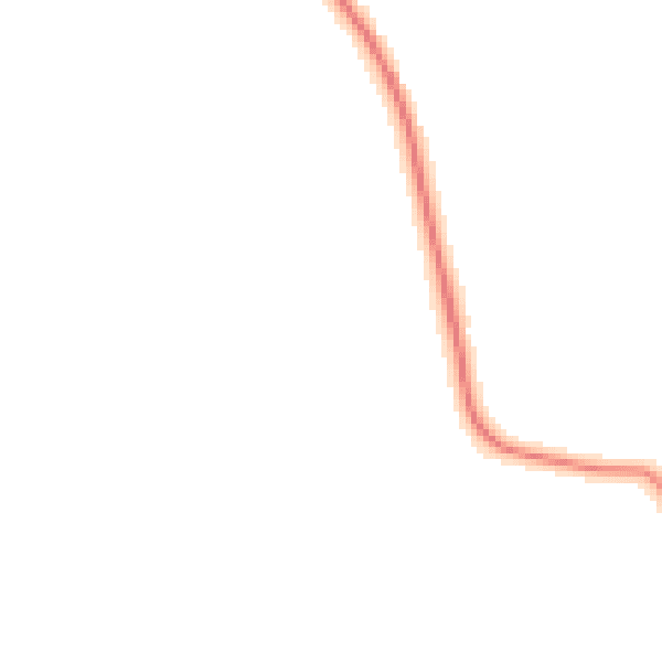 Night-time road noise heatmap for NN6 8AD