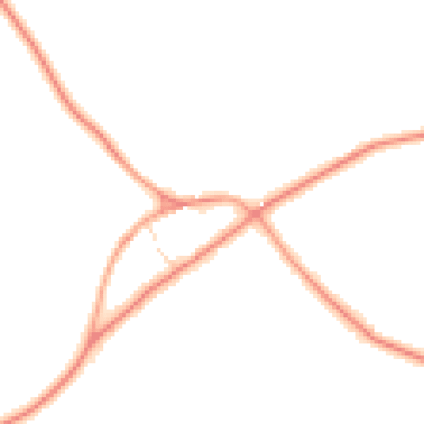 Daytime road noise heatmap for NN6 8BN