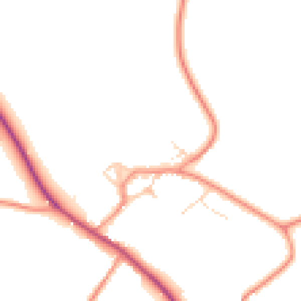 Daytime road noise heatmap for NN6 8BP