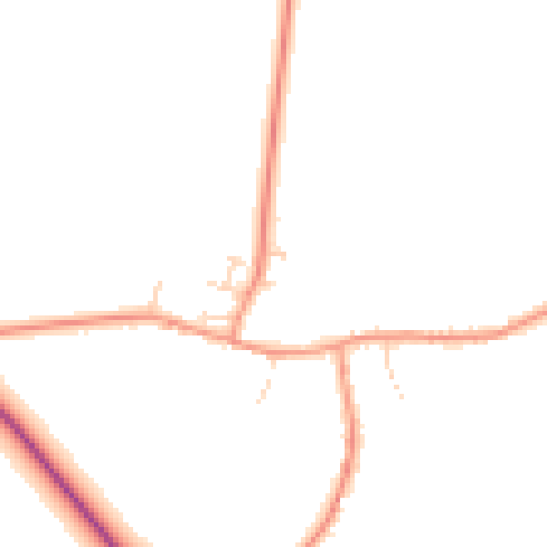 Daytime road noise heatmap for NN6 8BZ
