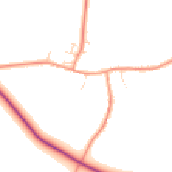 Daytime road noise heatmap for NN6 8DA