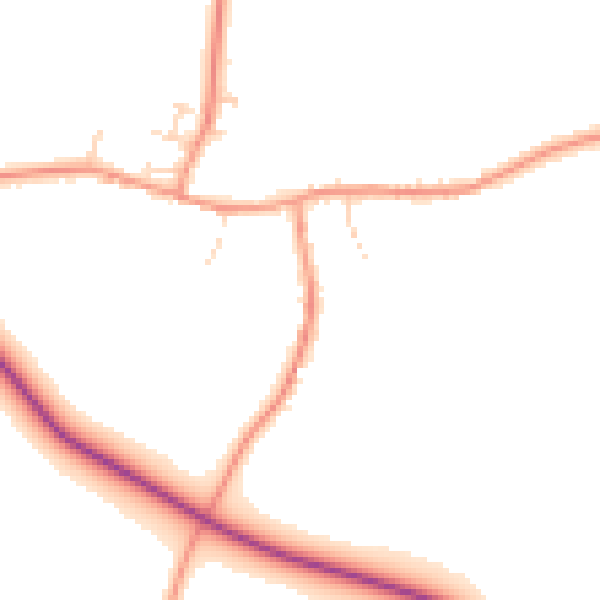 Daytime road noise heatmap for NN6 8DB