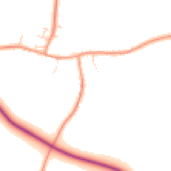 Daytime road noise heatmap for NN6 8DD