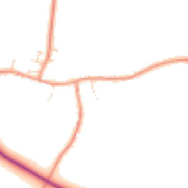 Daytime road noise heatmap for NN6 8DE
