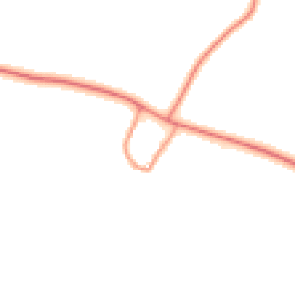 Daytime road noise heatmap for NN6 8DJ