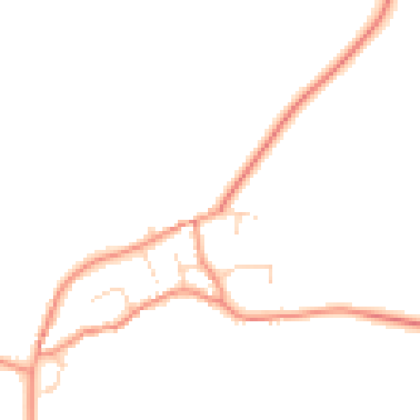 Daytime road noise heatmap for NN6 8EG