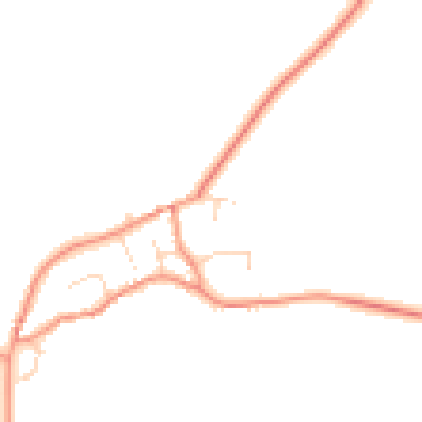 Daytime road noise heatmap for NN6 8EL