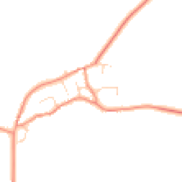 Daytime road noise heatmap for NN6 8EP