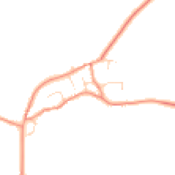 Daytime road noise heatmap for NN6 8ER