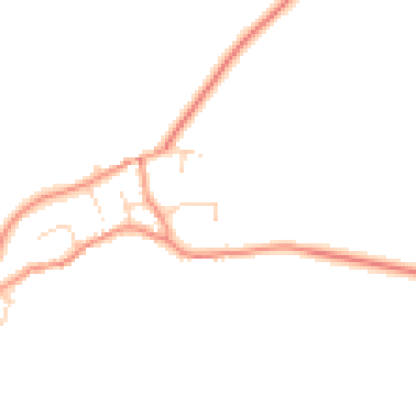 Daytime road noise heatmap for NN6 8EY