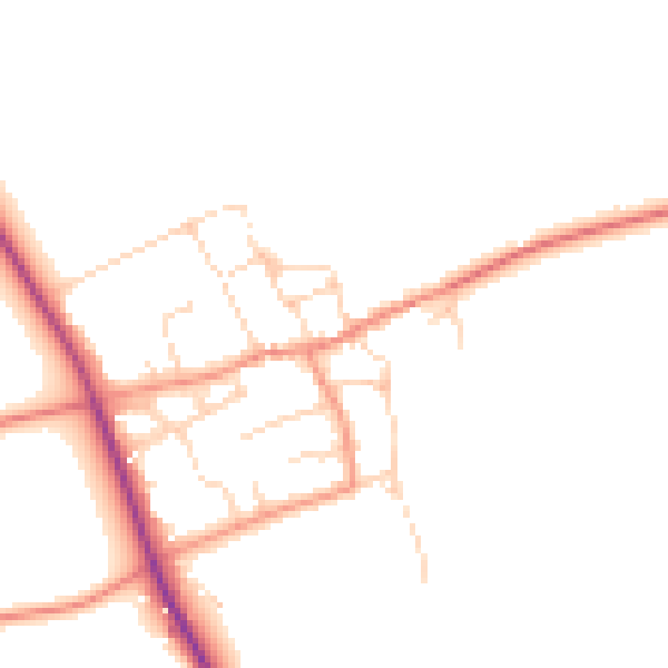 Daytime road noise heatmap for NN6 8HH