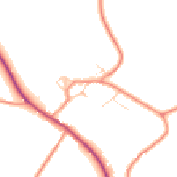 Daytime road noise heatmap for NN6 8NB