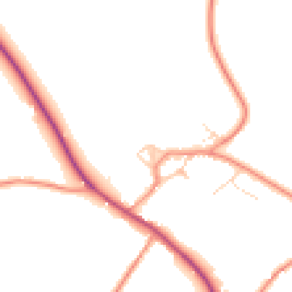 Daytime road noise heatmap for NN6 8ND
