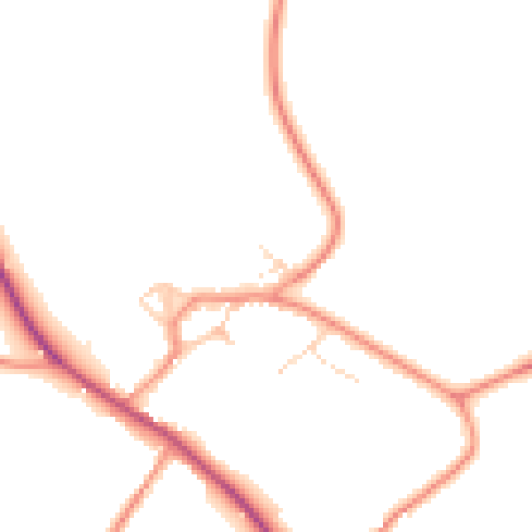 Daytime road noise heatmap for NN6 8NE