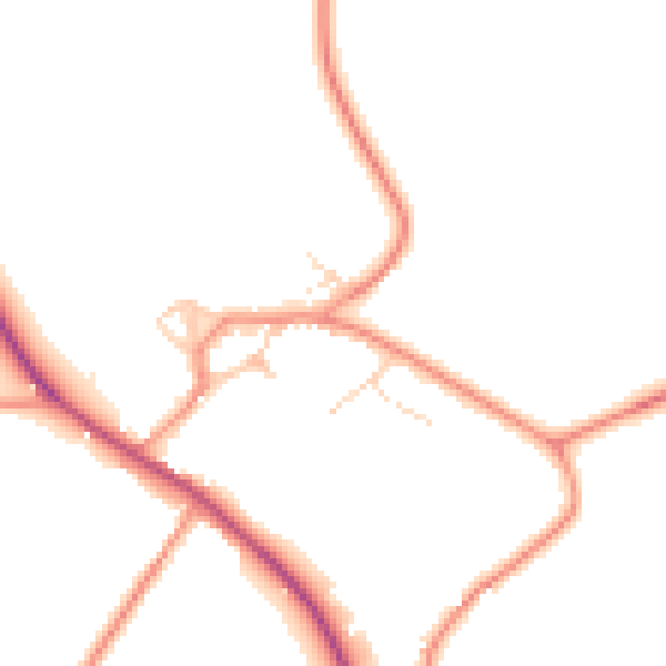 Daytime road noise heatmap for NN6 8NG