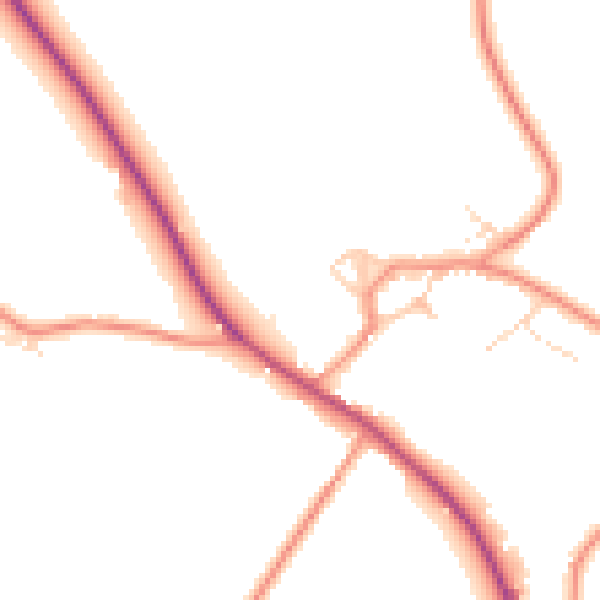 Daytime road noise heatmap for NN6 8NJ