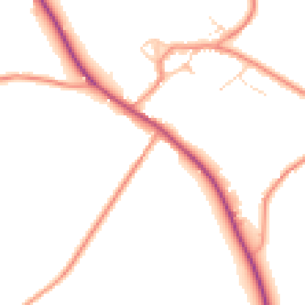 Daytime road noise heatmap for NN6 8NL