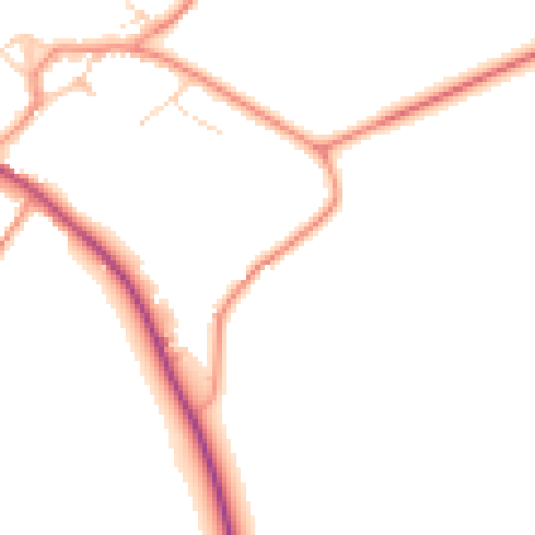 Daytime road noise heatmap for NN6 8NN