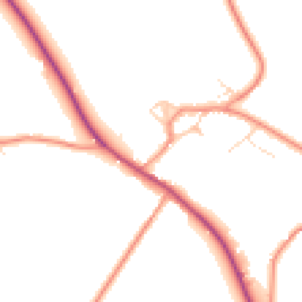 Daytime road noise heatmap for NN6 8NR