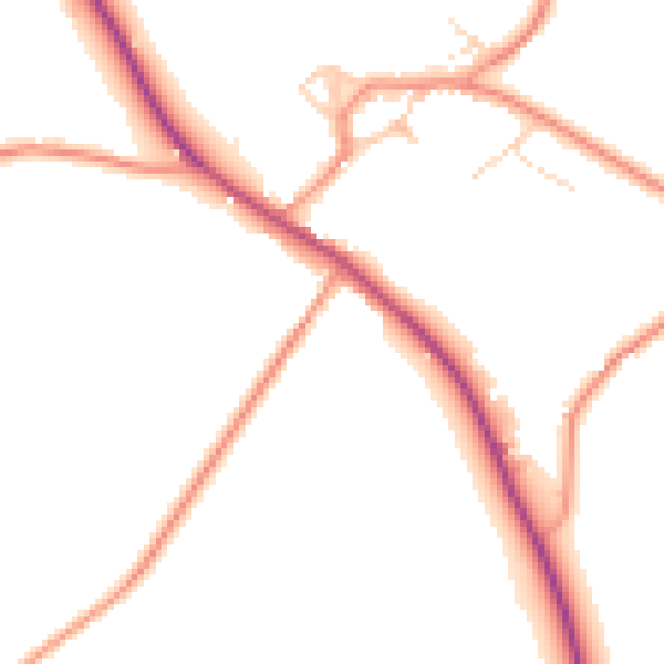 Daytime road noise heatmap for NN6 8NS