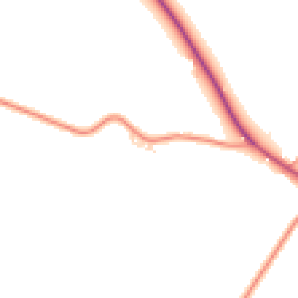 Daytime road noise heatmap for NN6 8NT