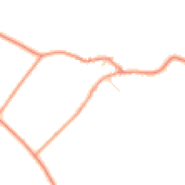 Daytime road noise heatmap for NN6 8RR