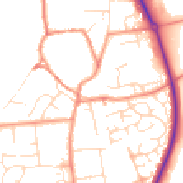 Daytime road noise heatmap for NN6 9AT