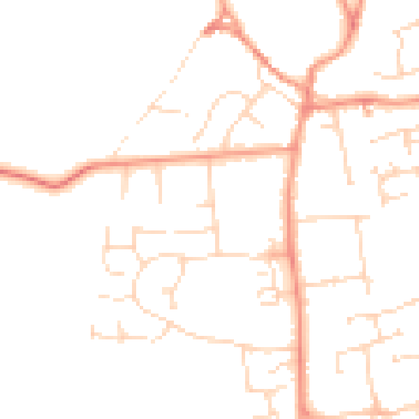 Daytime road noise heatmap for NN6 9BD
