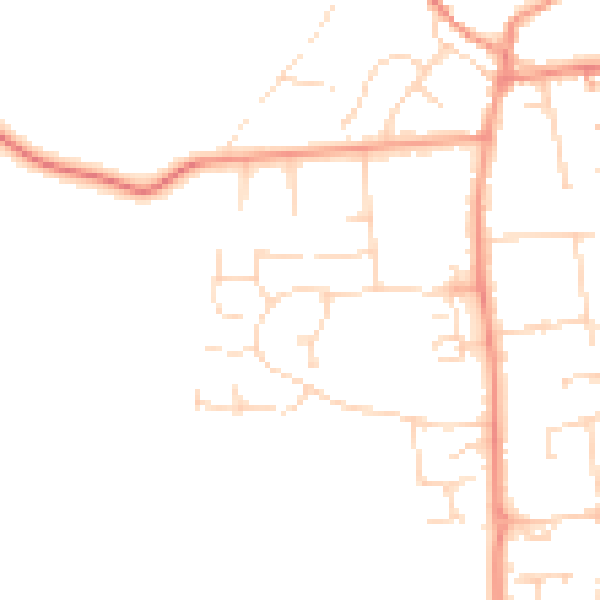 Daytime road noise heatmap for NN6 9BG