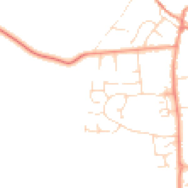 Daytime road noise heatmap for NN6 9BH