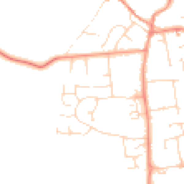 Daytime road noise heatmap for NN6 9BJ