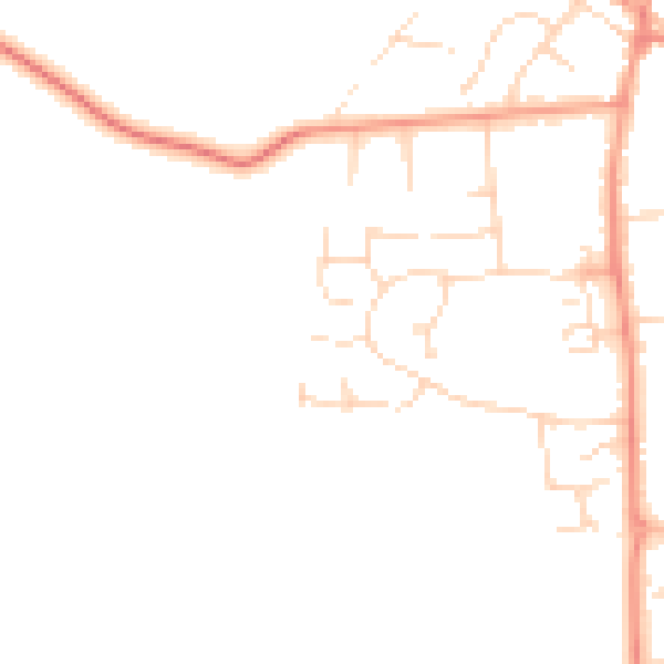 Daytime road noise heatmap for NN6 9DR