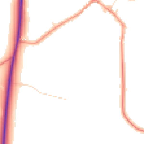 Daytime road noise heatmap for NN6 9FL