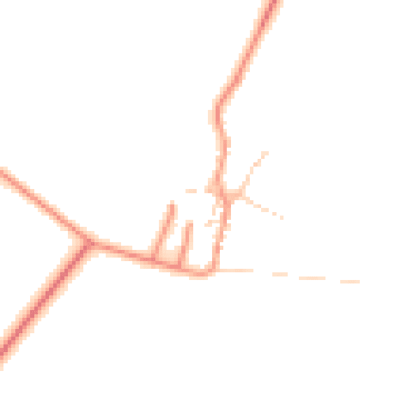 Daytime road noise heatmap for NN6 9JU
