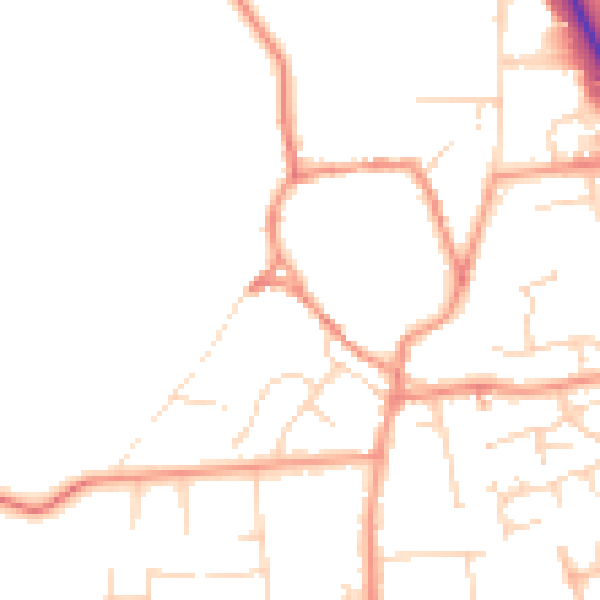 Daytime road noise heatmap for NN6 9NN