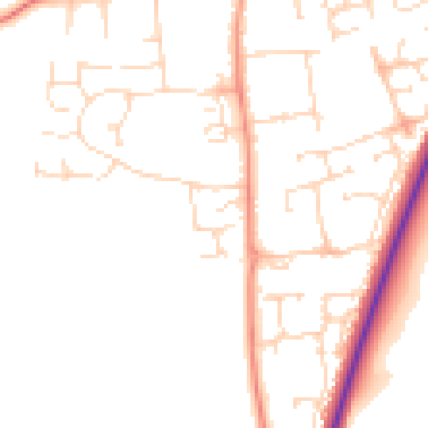 Daytime road noise heatmap for NN6 9RT