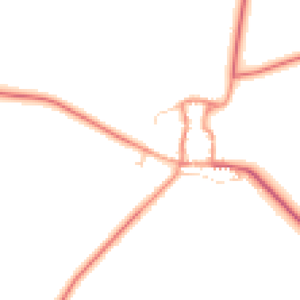 Daytime road noise heatmap for NN6 9SJ