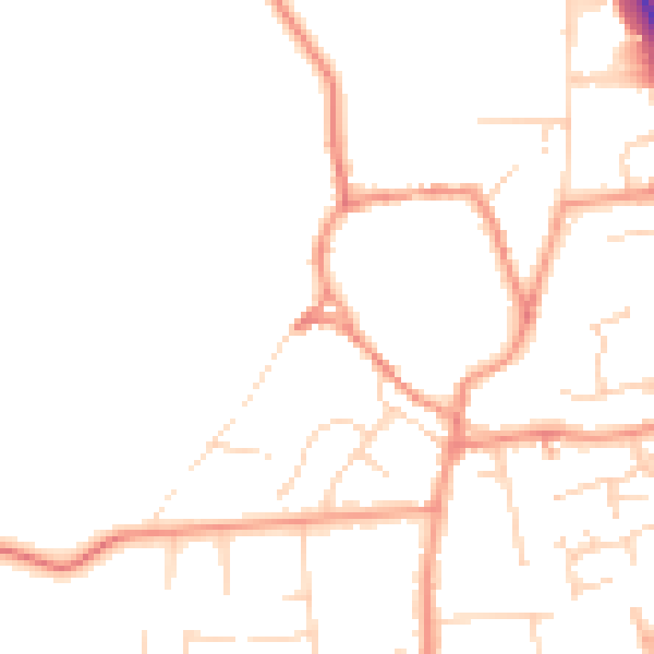 Daytime road noise heatmap for NN6 9UF