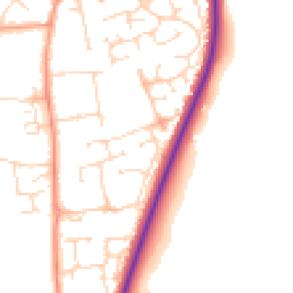 Daytime road noise heatmap for NN6 9UG
