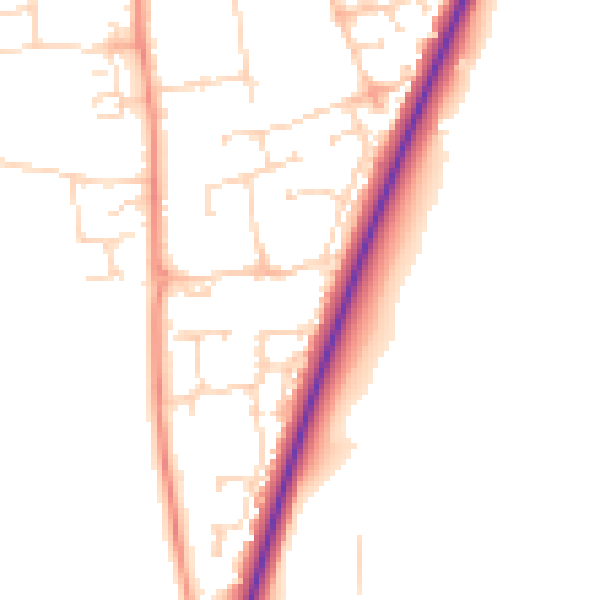 Daytime road noise heatmap for NN6 9UH
