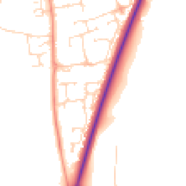 Daytime road noise heatmap for NN6 9WL