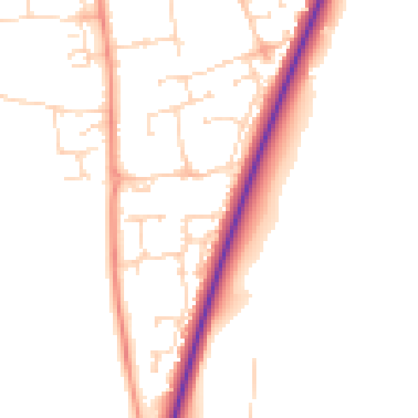 Daytime road noise heatmap for NN6 9WN
