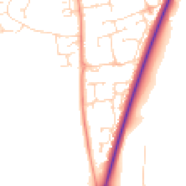 Daytime road noise heatmap for NN6 9WP