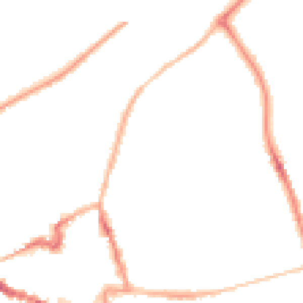 Night-time road noise heatmap for NN8 1BF
